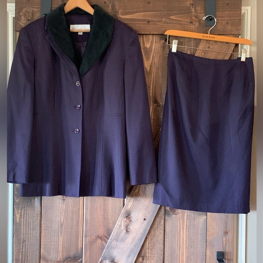 Vintage Larry Levine Wool Jacket and Skirt Suit